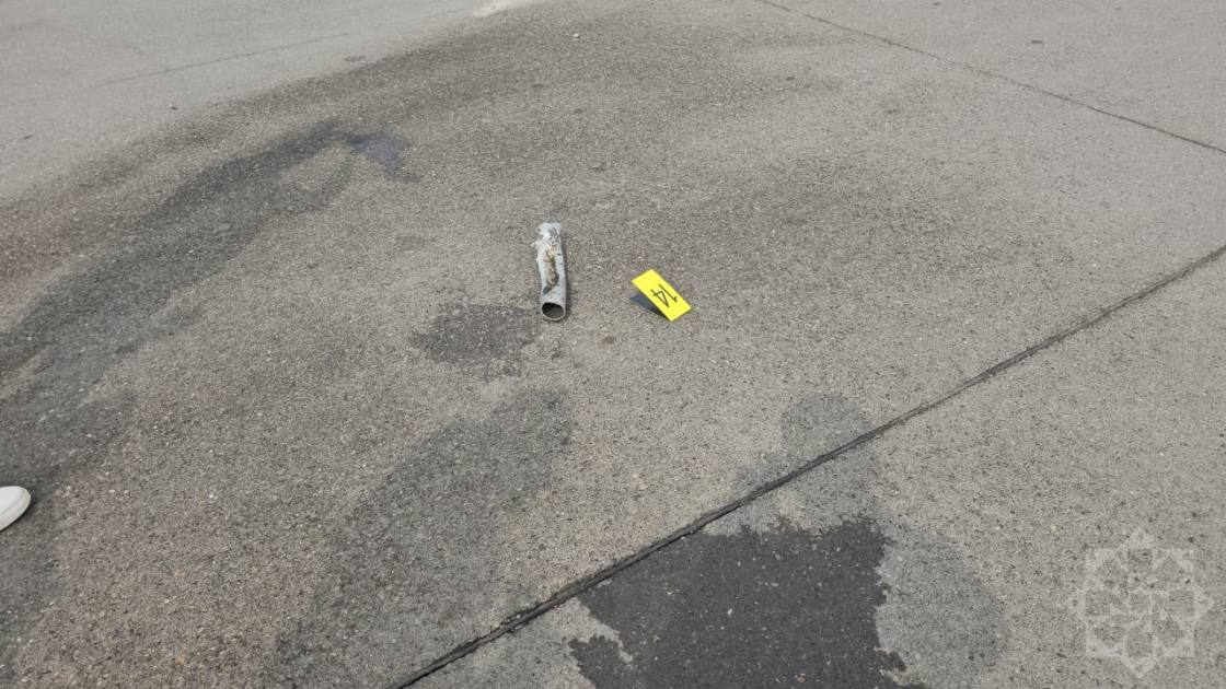 Naxçıvan aeroprotuna düşən dronun qalıqları (FOTO/VİDEO)