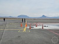 Naxçıvan aeroprotuna düşən dronun qalıqları (FOTO/VİDEO)