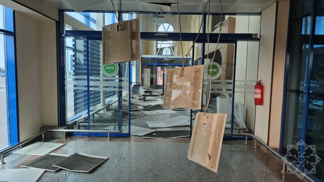 Naxçıvan Beynəlxalq Hava Limanına dron hücumu olub (FOTO/VİDEO)