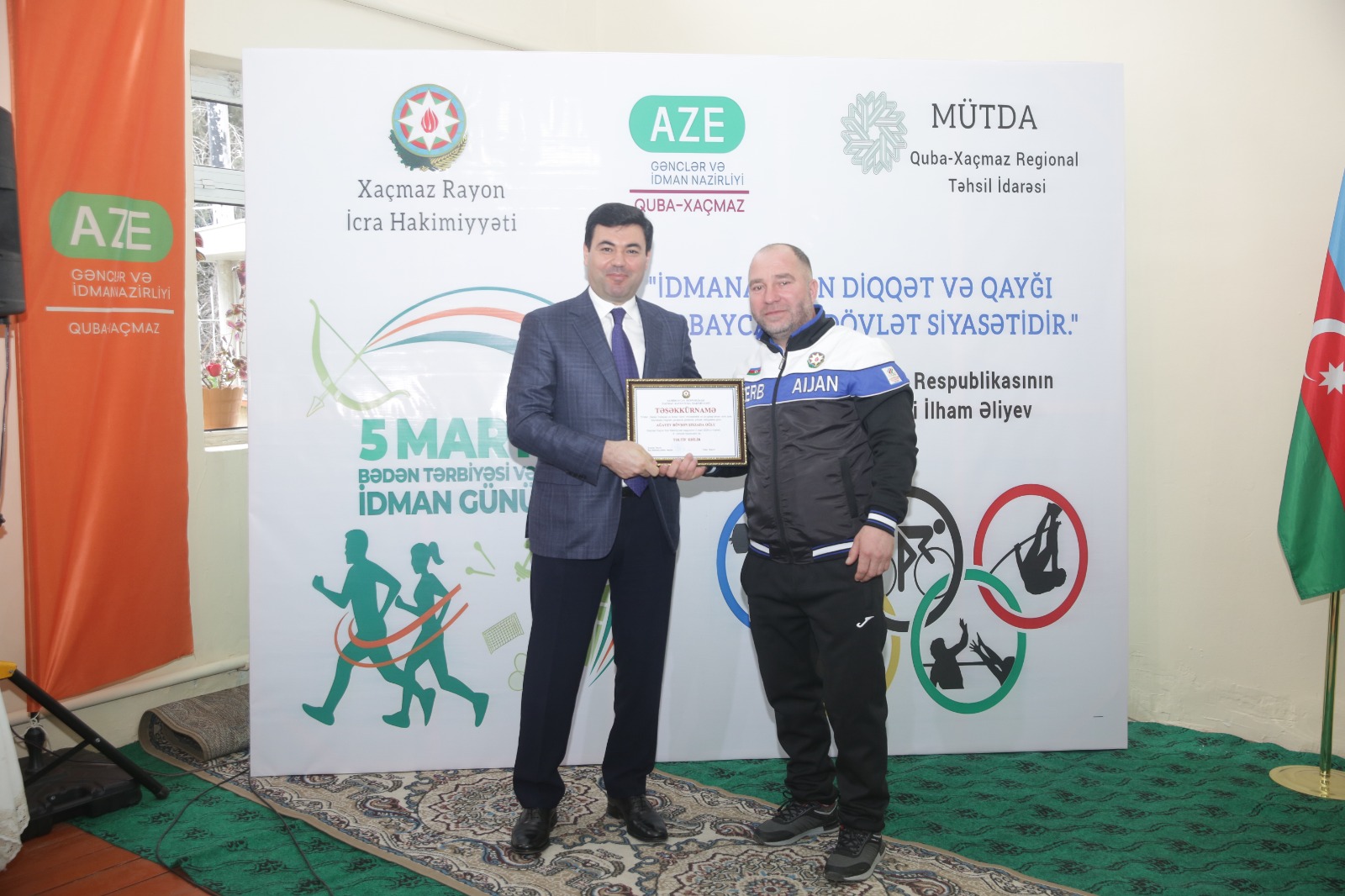 Xaçmaz rayonunda 5 Mart – Bədən Tərbiyəsi və İdman Günü münasibətilə tədbir keçirilib (FOTO)