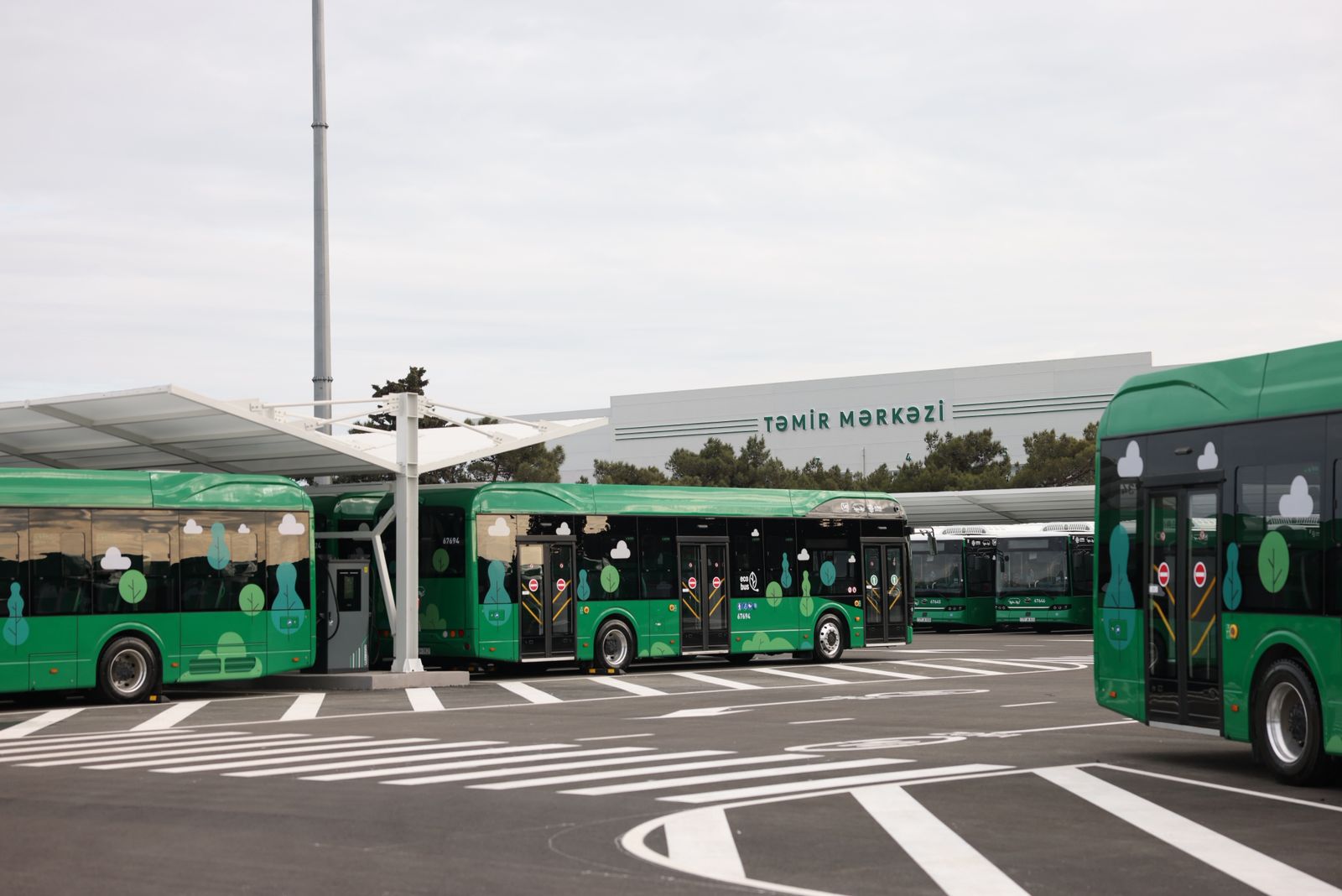 Xəzər rayonunda “Albalılıq elektrik avtobus deposu” istifadəyə verilib (FOTO)