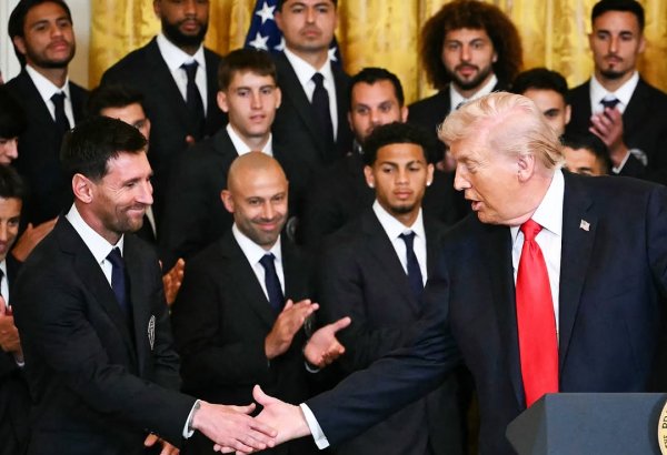 Lionel Messi Ağ Evdə Donald Trampla görüşüb
