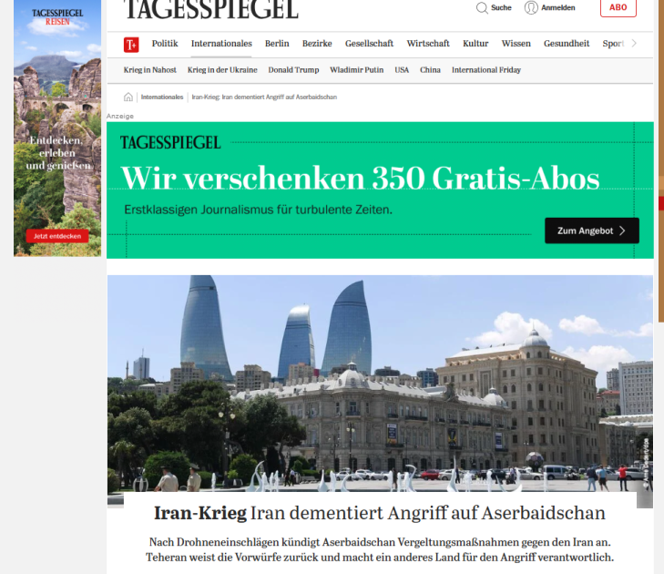 Prezident İlham Əliyevin İranın Azərbaycana dron hücumuna dair fikirləri dünya mediasının diqqət mərkəzindədir (FOTO)