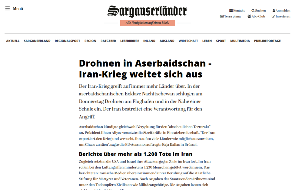 Prezident İlham Əliyevin İranın Azərbaycana dron hücumuna dair fikirləri dünya mediasının diqqət mərkəzindədir (FOTO)