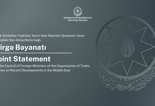 TDT Xarici İşlər Nazirləri Şurası Yaxın Şərqdəki vəziyyətlə bağlı bəyanat yayıb