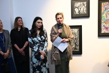 Leyla Əliyeva "Mənzərəyə açılan ev" mövzusunda qrup sərgisində iştirak edib (FOTO)