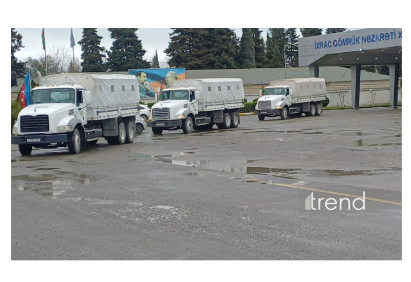 Azərbaycandan İrana göndərilən humanitar yardımı daşıyan yük maşınları sərhəddən keçib (FOTO/VİDEO) (YENİLƏNİB)