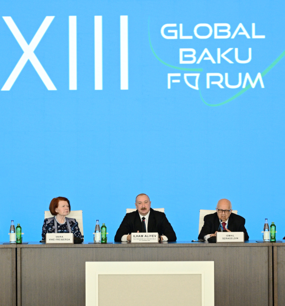 Prezident İlham Əliyev XIII Qlobal Bakı Forumun açılış mərasimində çıxış edib (FOTO/VİDEO) (YENİLƏNİB)
