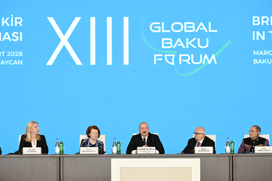 Prezident İlham Əliyev XIII Qlobal Bakı Forumun açılış mərasimində çıxış edib (FOTO/VİDEO) (YENİLƏNİB)