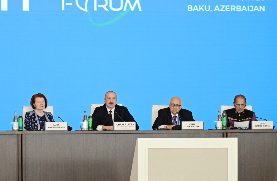 Prezident İlham Əliyev XIII Qlobal Bakı Forumun açılış mərasimində çıxış edib (FOTO/VİDEO) (YENİLƏNİB)