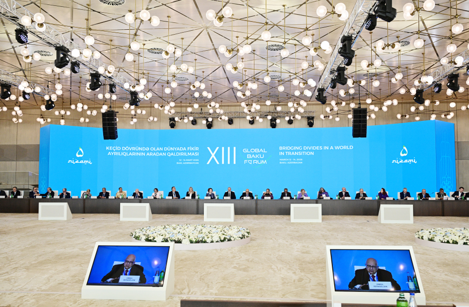 Prezident İlham Əliyev XIII Qlobal Bakı Forumun açılış mərasimində çıxış edib (FOTO/VİDEO) (YENİLƏNİB)