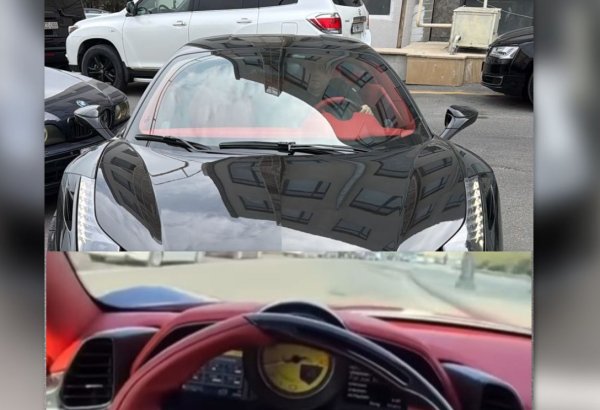 Avtobus zolağında hərəkət edən “Ferrari” saxlanılıb