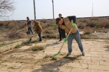 Qaradağda yerləşən tarixi karvansaranın ətrafında təmizlik aksiyası keçirilib (FOTO)
