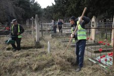 Xaçmazın şəhər, qəsəbə və kənd qəbiristanlıqlarında geniş iməcilik aksiyaları keçirilib (FOTO)