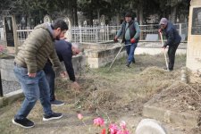 Xaçmazın şəhər, qəsəbə və kənd qəbiristanlıqlarında geniş iməcilik aksiyaları keçirilib (FOTO)