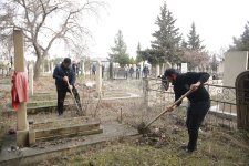 Xaçmazın şəhər, qəsəbə və kənd qəbiristanlıqlarında geniş iməcilik aksiyaları keçirilib (FOTO)