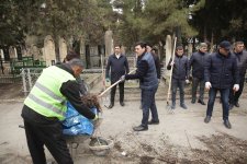 Xaçmazın şəhər, qəsəbə və kənd qəbiristanlıqlarında geniş iməcilik aksiyaları keçirilib (FOTO)
