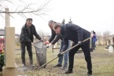 Xaçmazın şəhər, qəsəbə və kənd qəbiristanlıqlarında geniş iməcilik aksiyaları keçirilib (FOTO)