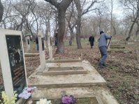 Xaçmazın şəhər, qəsəbə və kənd qəbiristanlıqlarında geniş iməcilik aksiyaları keçirilib (FOTO)