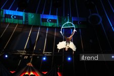 Bakıda ilk dəfə olaraq Türkmənistanın əfsanəvi "Qalkınış" atçılıq şousu keçirilib (FOTO)