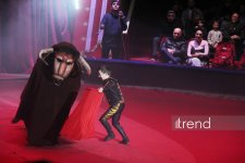 Bakıda ilk dəfə olaraq Türkmənistanın əfsanəvi "Qalkınış" atçılıq şousu keçirilib (FOTO)