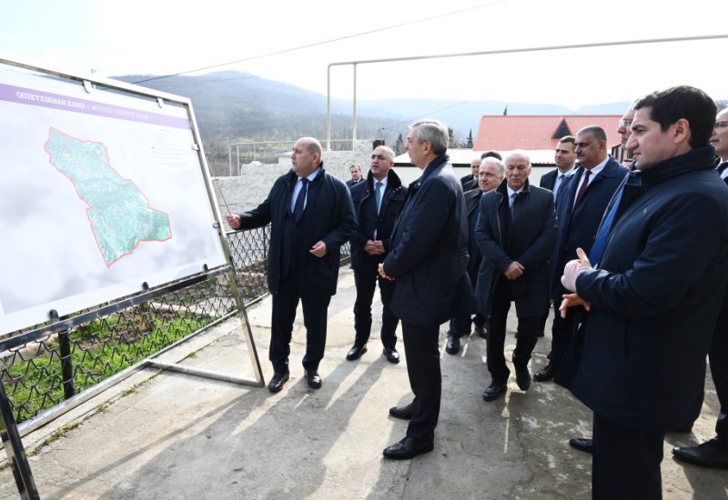 Əlaqələndirmə Qərargahının üzvləri Xocavəndin Quzeyxırman kəndində aparılan təmir-bərpa işləri ilə tanış olublar (FOTO)