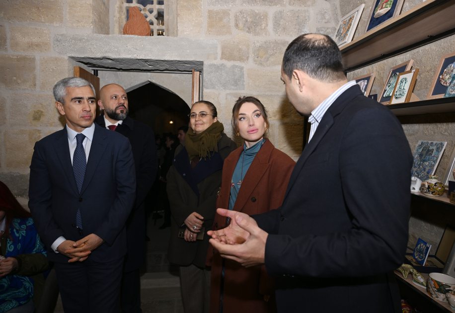 Buxara karvansarasının əsaslı bərpa və konservasiya işlərindən sonra açılışı olub (FOTO)