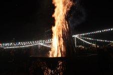 Xankəndidə Torpaq çərşənbəsinin tonqalı alovlandırılıb (FOTO)