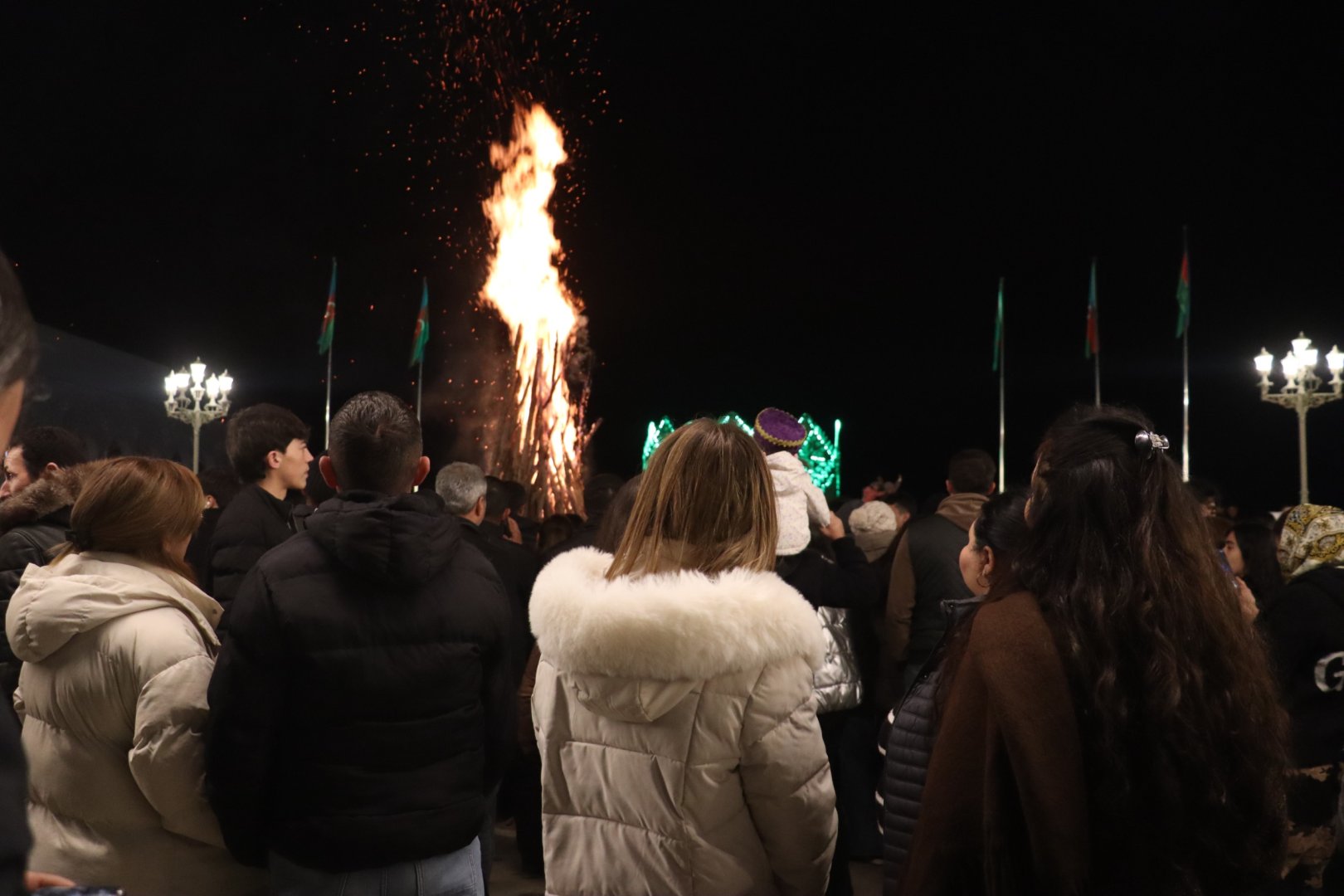 Xankəndidə Torpaq çərşənbəsinin tonqalı alovlandırılıb (FOTO)