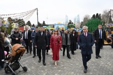 Alena Əliyeva Novruz yarmarkasını ziyarət edib (FOTO)