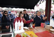 Alena Əliyeva Novruz yarmarkasını ziyarət edib (FOTO)