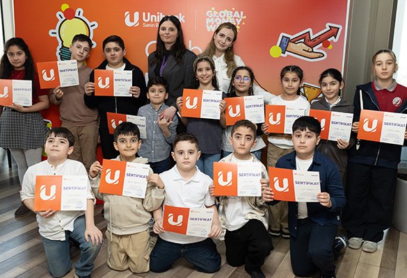 Unibank Qlobal Pul Həftəsi çərçivəsində məktəblilər üçün tədbir keçirib (FOTO)
