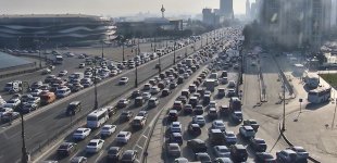 Novruz tıxacı: Bakı küçələri iflic olub (FOTO)