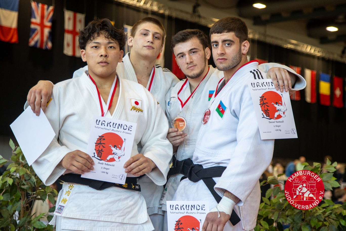 Azərbaycan cüdoçuları beynəlxaq turnirdə komanda hesabında birinci oldu (FOTO)