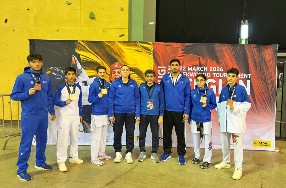 Azərbaycan taekvondoçuları “Belgian Open”də 6 medal qazanıblar (FOTO)