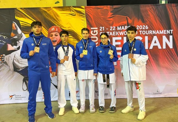 Azərbaycan taekvondoçuları “Belgian Open”də 6 medal qazanıblar (FOTO)