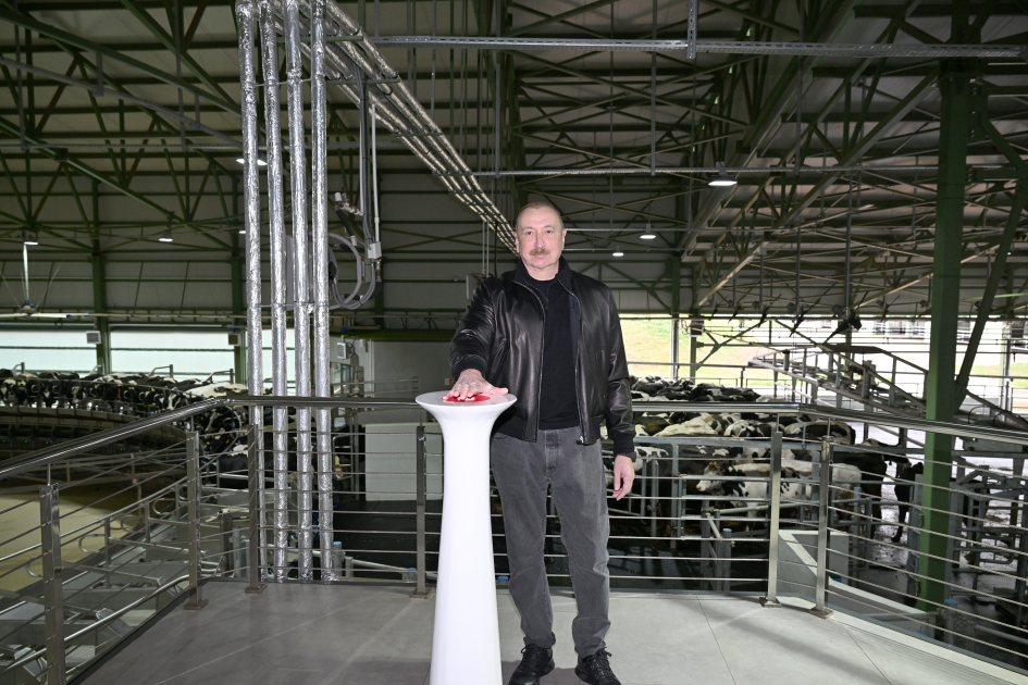 Prezident İlham Əliyev Şamaxıda “Şirvan Aqro” heyvandarlıq kompleksinin açılışında iştirak edib (FOTO)