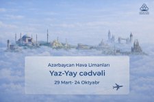 Heydər Əliyev Beynəlxalq Aeroportu yaz-yay uçuş cədvəlinə keçir (FOTO)