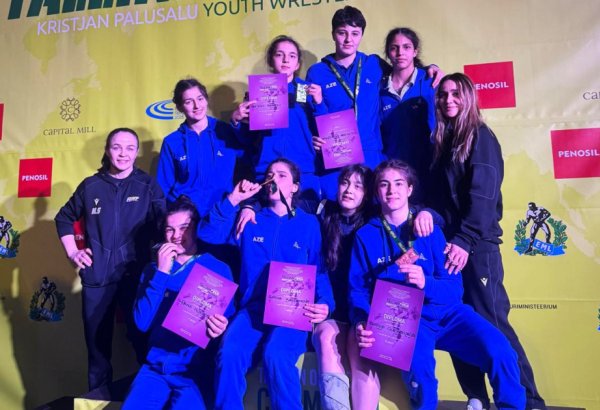 Azərbaycanın qadın güləşçiləri Estoniyada 5 medal qazanıblar