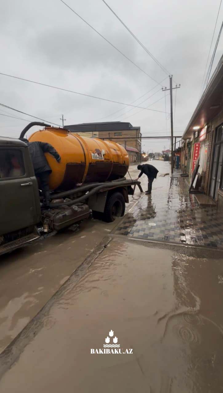 Bakıda yağış səbəbindən təxliyə edilənlər hotellərə yerləşdirildi (FOTO)