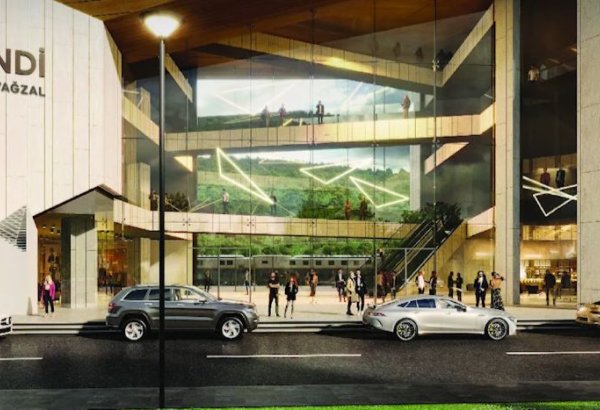 44 sütun və “V” forması: Xankəndi Dəmir Yolu Kompleksi belə olacaq (FOTO)