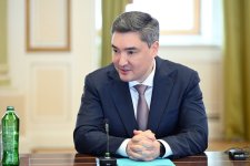 Prezident İlham Əliyev Türk Dövlətləri Təşkilatına üzv dövlətlərin hökumət başçılarının görüşünün iştirakçılarını qəbul edib (FOTO/VİDEO)