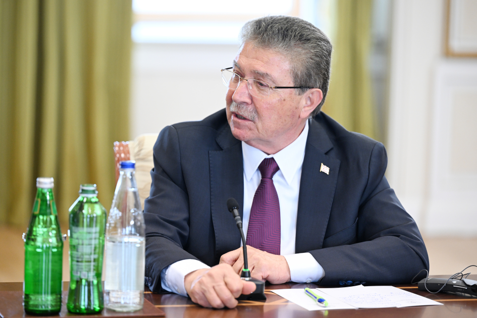 Prezident İlham Əliyev Türk Dövlətləri Təşkilatına üzv dövlətlərin hökumət başçılarının görüşünün iştirakçılarını qəbul edib (FOTO/VİDEO)