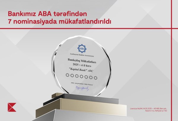 Kapital Bank 7 nominasiya üzrə mükafatlandırıldı