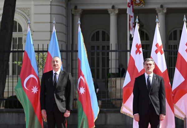 Prezident İlham Əliyevin Tbilisidə rəsmi qarşılanma mərasimi olub (FOTO/VİDEO) (YENİLƏNİB)
