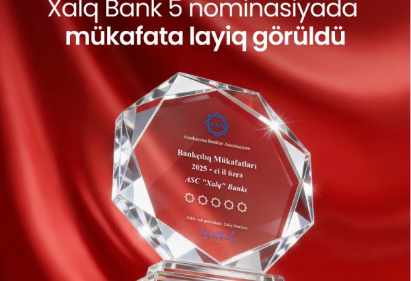 Xalq Bank 5 nominasiya üzrə mükafata layiq görüldü