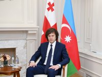 Prezident İlham Əliyevin Gürcüstanın Baş naziri İrakli Kobaxidze ilə təkbətək görüşü olub (FOTO/VİDEO)