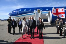 Prezident İlham Əliyev Gürcüstana dövlət səfərinə gəlib (FOTO/VİDEO)