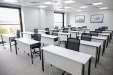 Prezident İlham Əliyev və Birinci xanım Mehriban Əliyeva Milli Aviasiya Akademiyasında Beynəlxalq Təlim Mərkəzinin açılışında iştirak ediblər (FOTO/VİDEO)