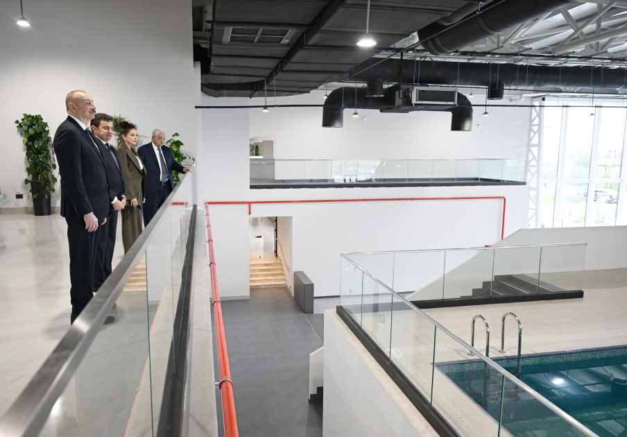 Prezident İlham Əliyev və Birinci xanım Mehriban Əliyeva Milli Aviasiya Akademiyasında Beynəlxalq Təlim Mərkəzinin açılışında iştirak ediblər (FOTO/VİDEO)